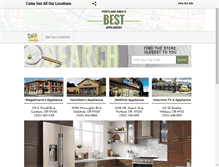 Tablet Screenshot of portlandsbestappliances.com